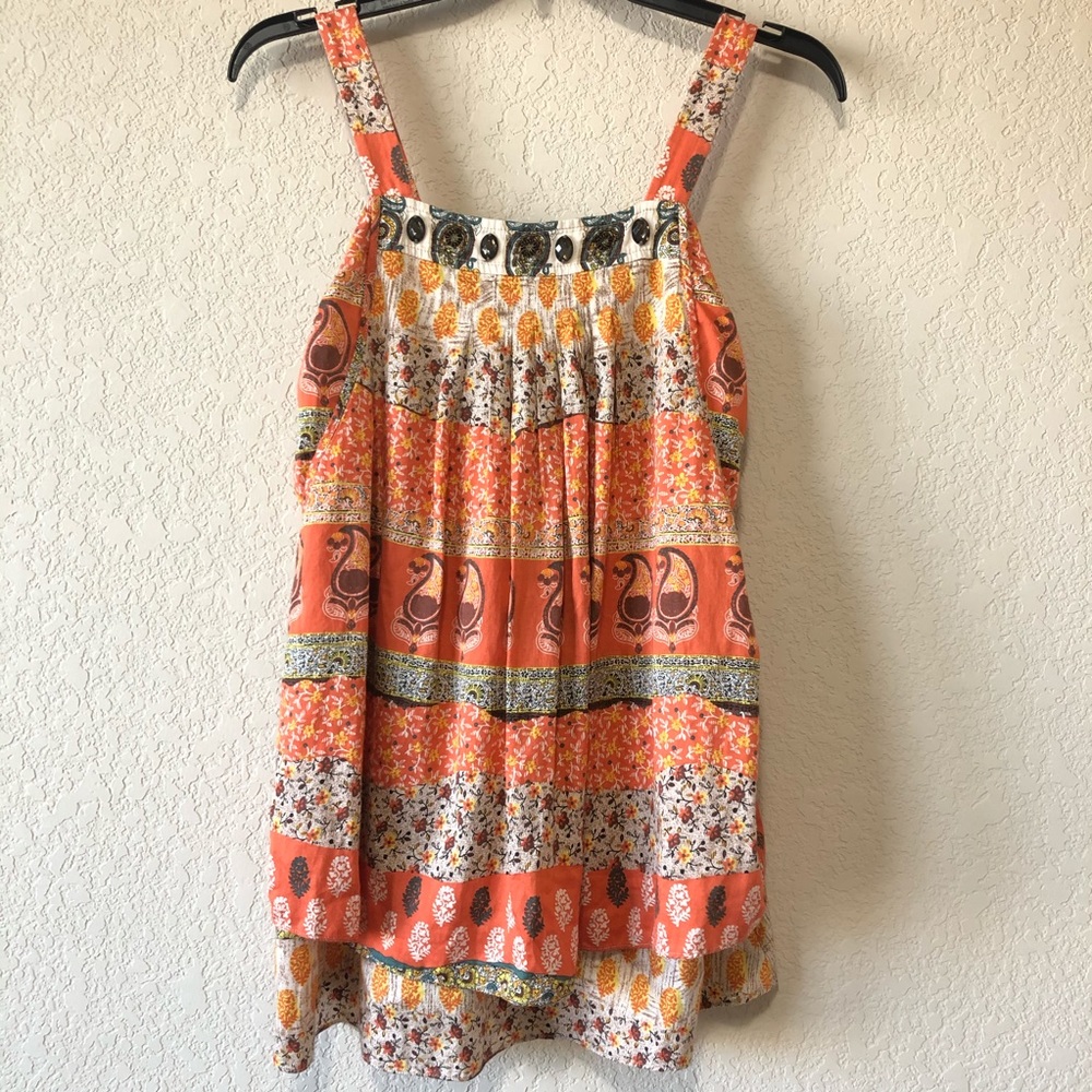 Boho Sleeveless Top Size S